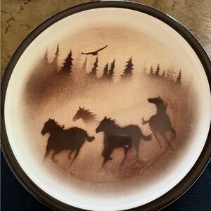 Big sky lodge stoneware wild horses
